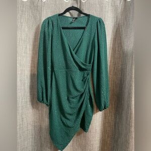 Windsor Sparkling Green Long Sleeve Dress